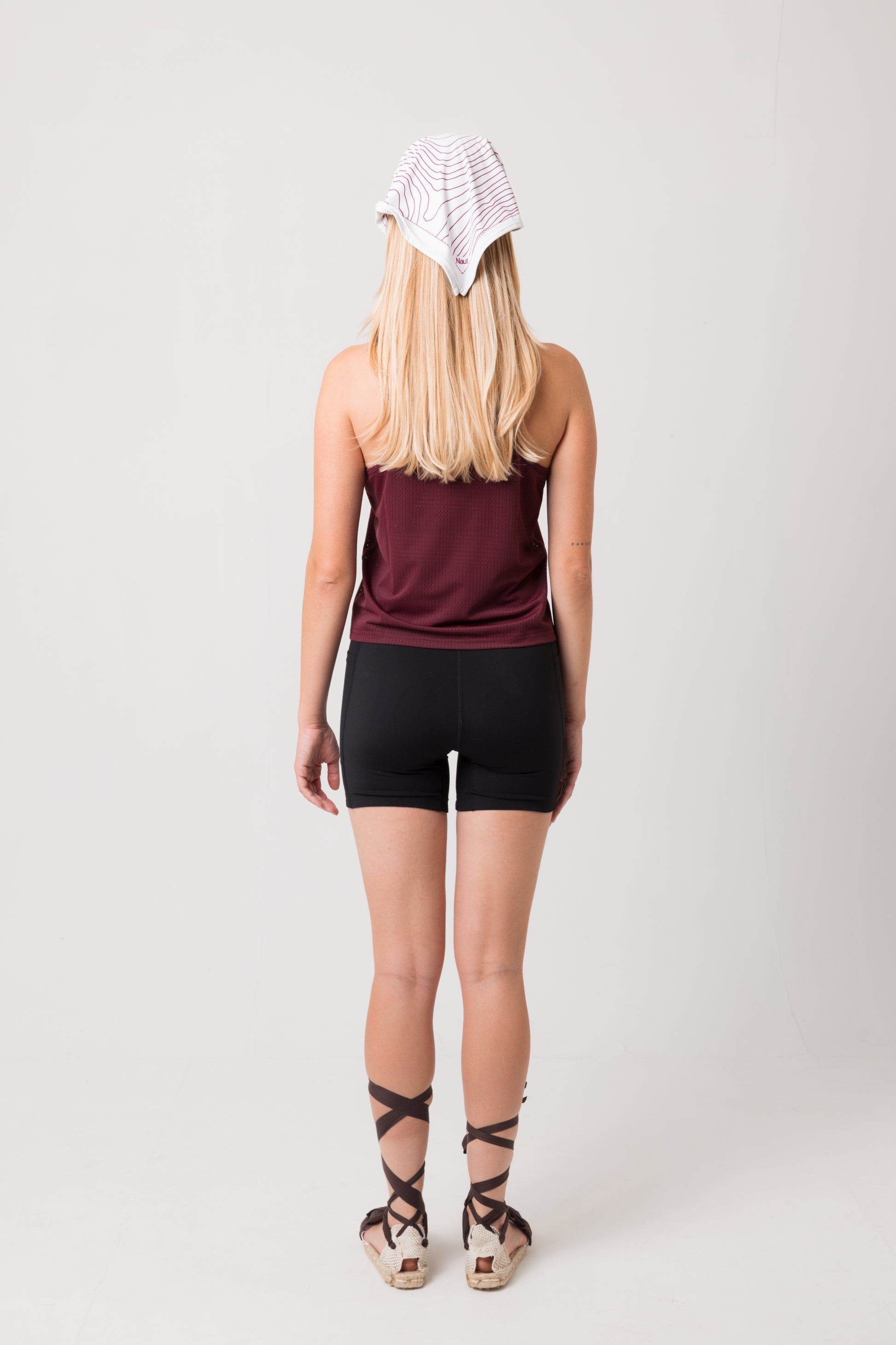 White & Burgundy | model