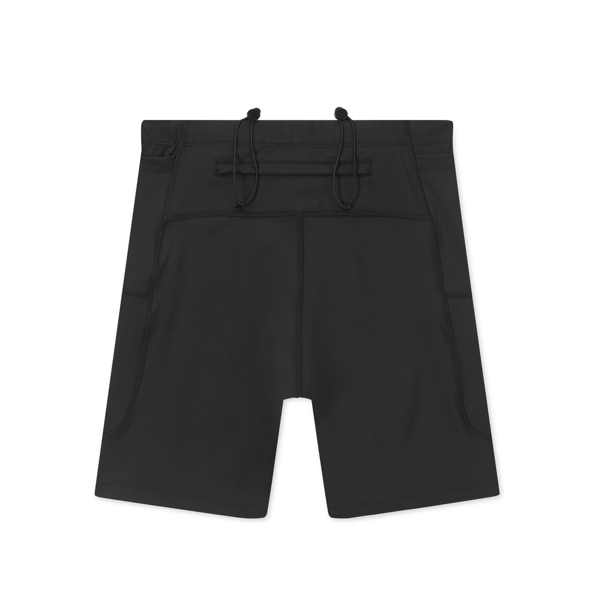 Black 02 | Naut 7-inch compression half tights for men, back view