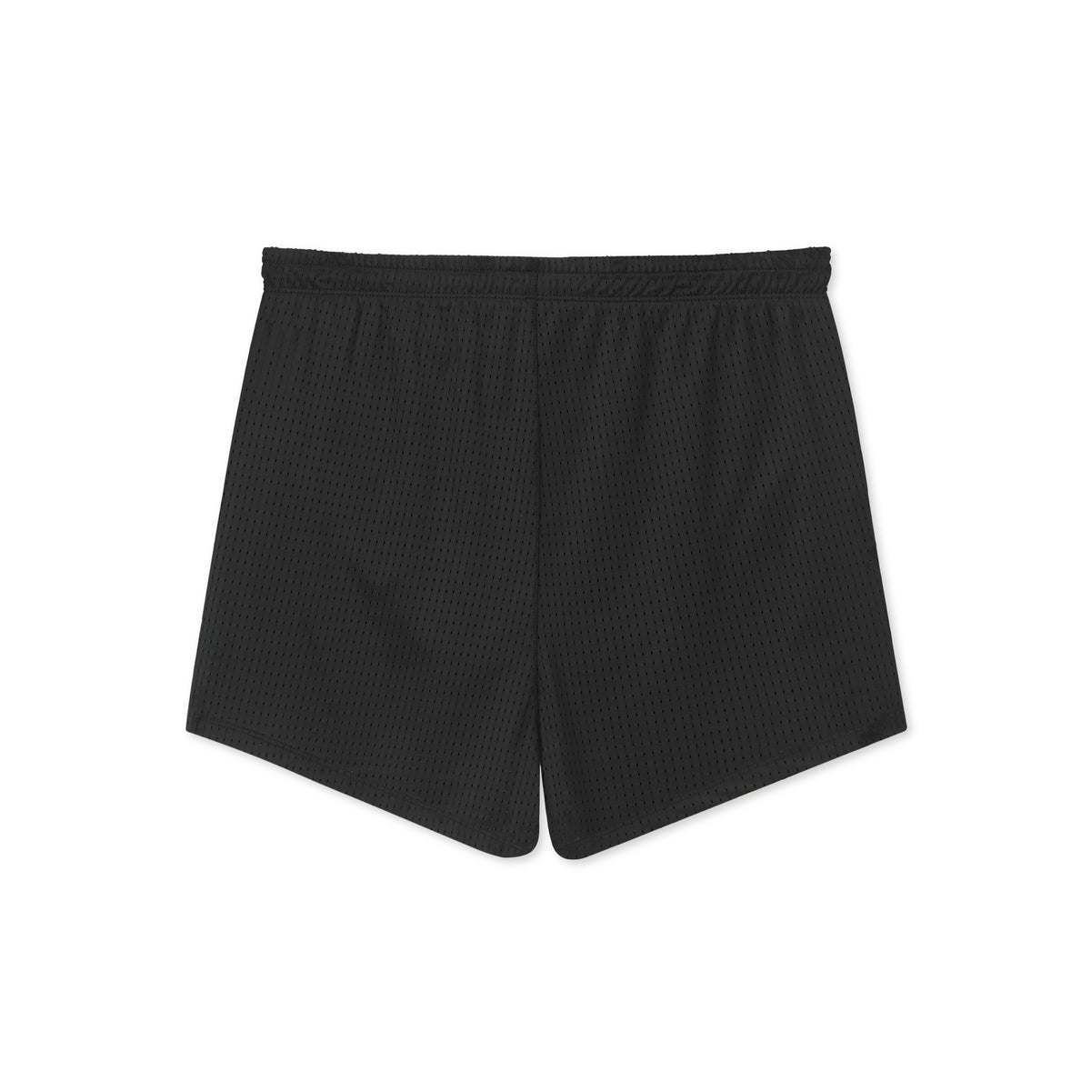 Black 02 | Naut Horat 3-inch perforated running shorts for women, back view