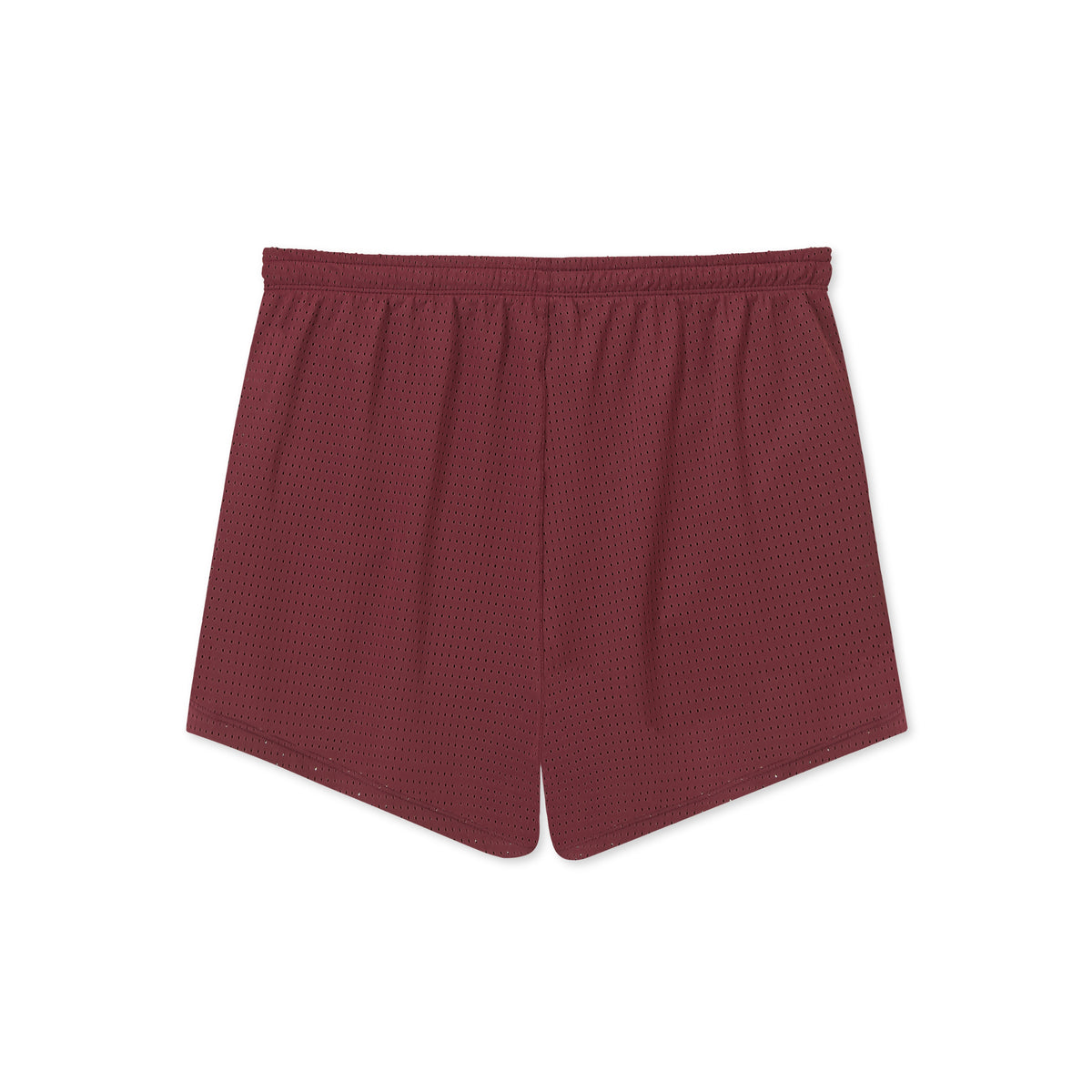 Burgundy 02 | Naut Horat 3-inch perforated running shorts for women, back view