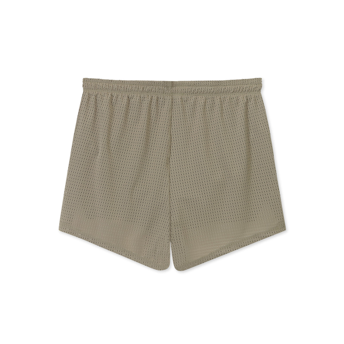 Earth Brown 02 | Naut Horat 3-inch perforated running shorts for women, back view