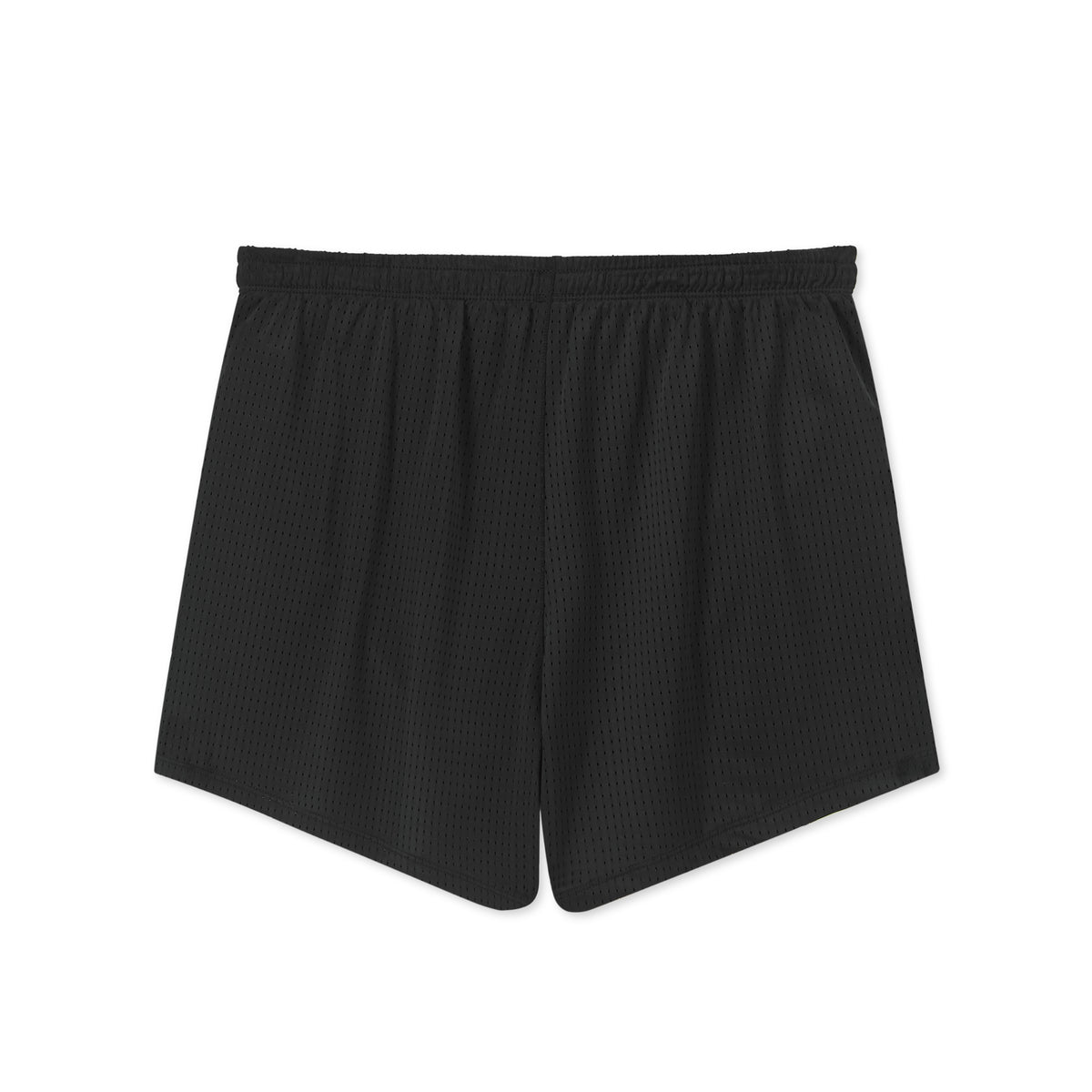 Black 02 | Naut Horat 5-inch perforated running shorts for men, back view