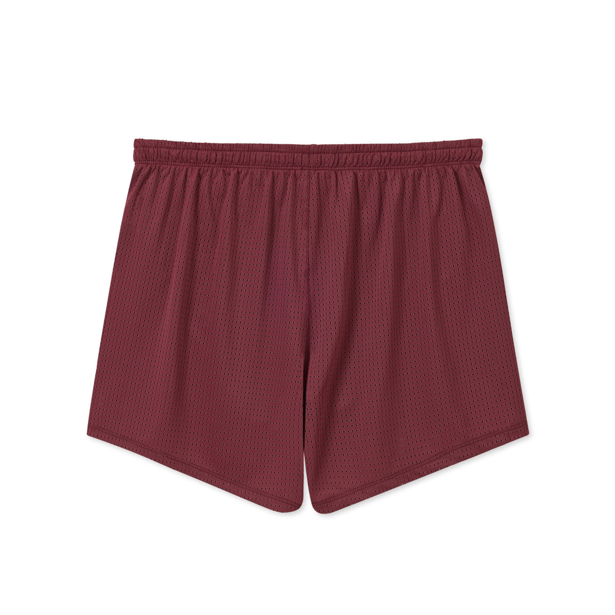 Burgundy 02 | Naut Horat 5-inch perforated running shorts for men, back view