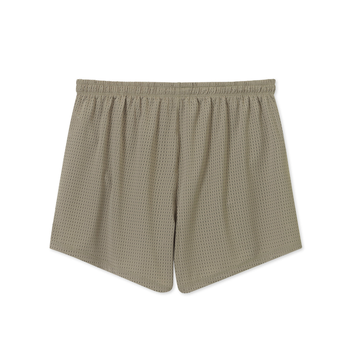 Earth Brown 02 | Naut Horat 5-inch perforated running shorts for men, back view