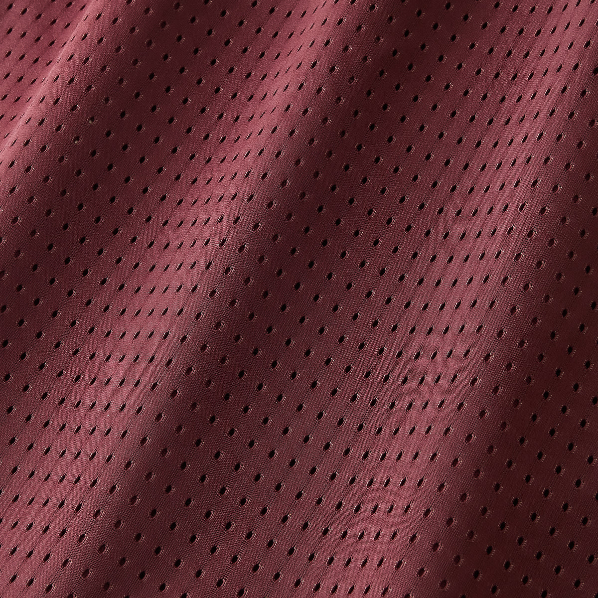 Burgundy | macro1 | Naut Horat perforated running singlet for men, close-up detail