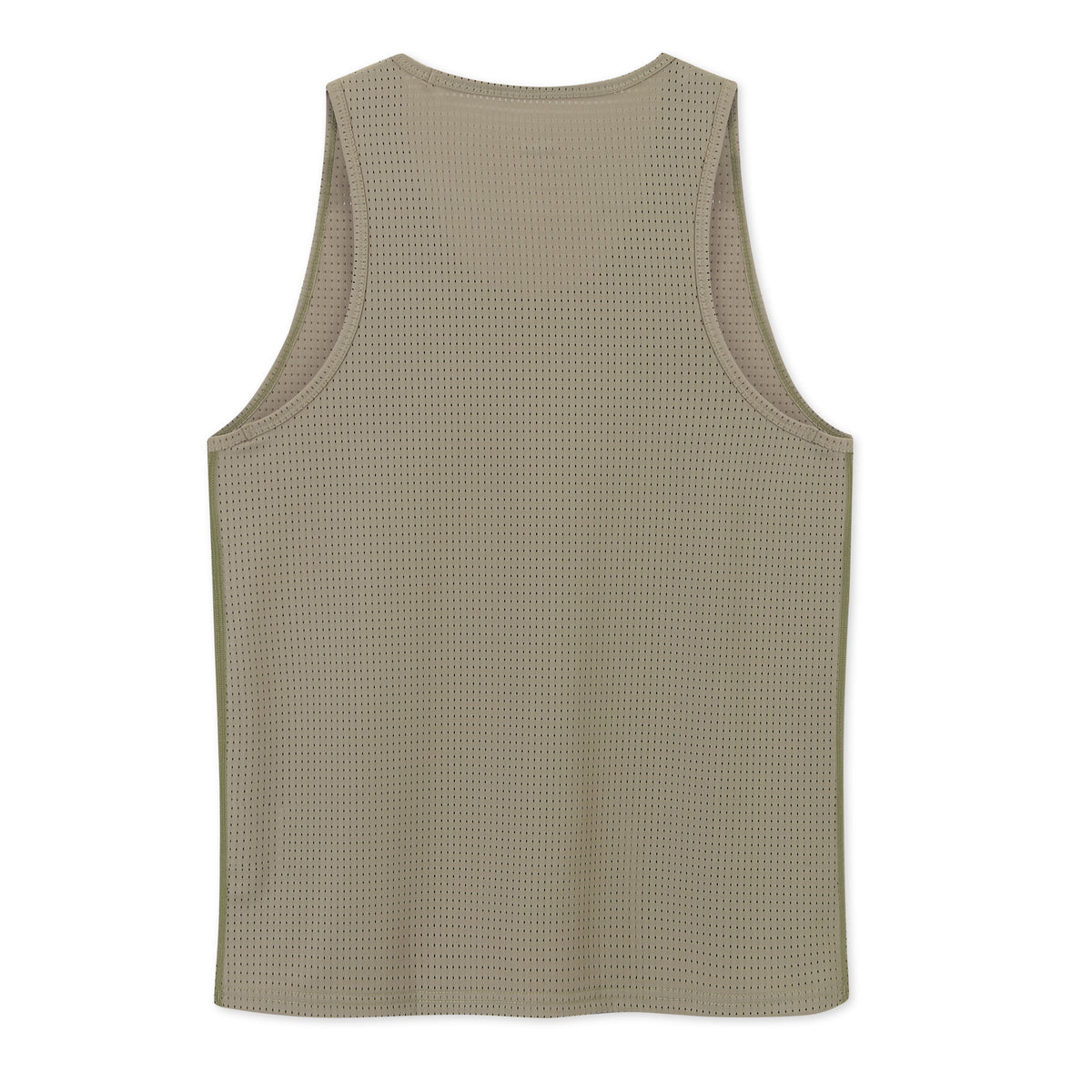 Earth Brown 02 | Naut Horat perforated running singlet for men, back view