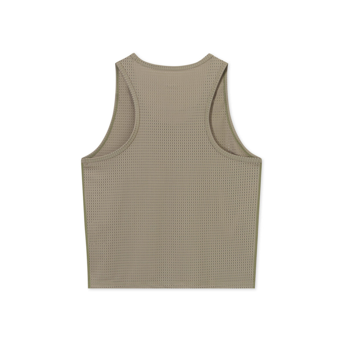 Earth Brown 02 | Naut Horat perforated running singlet for women, back view