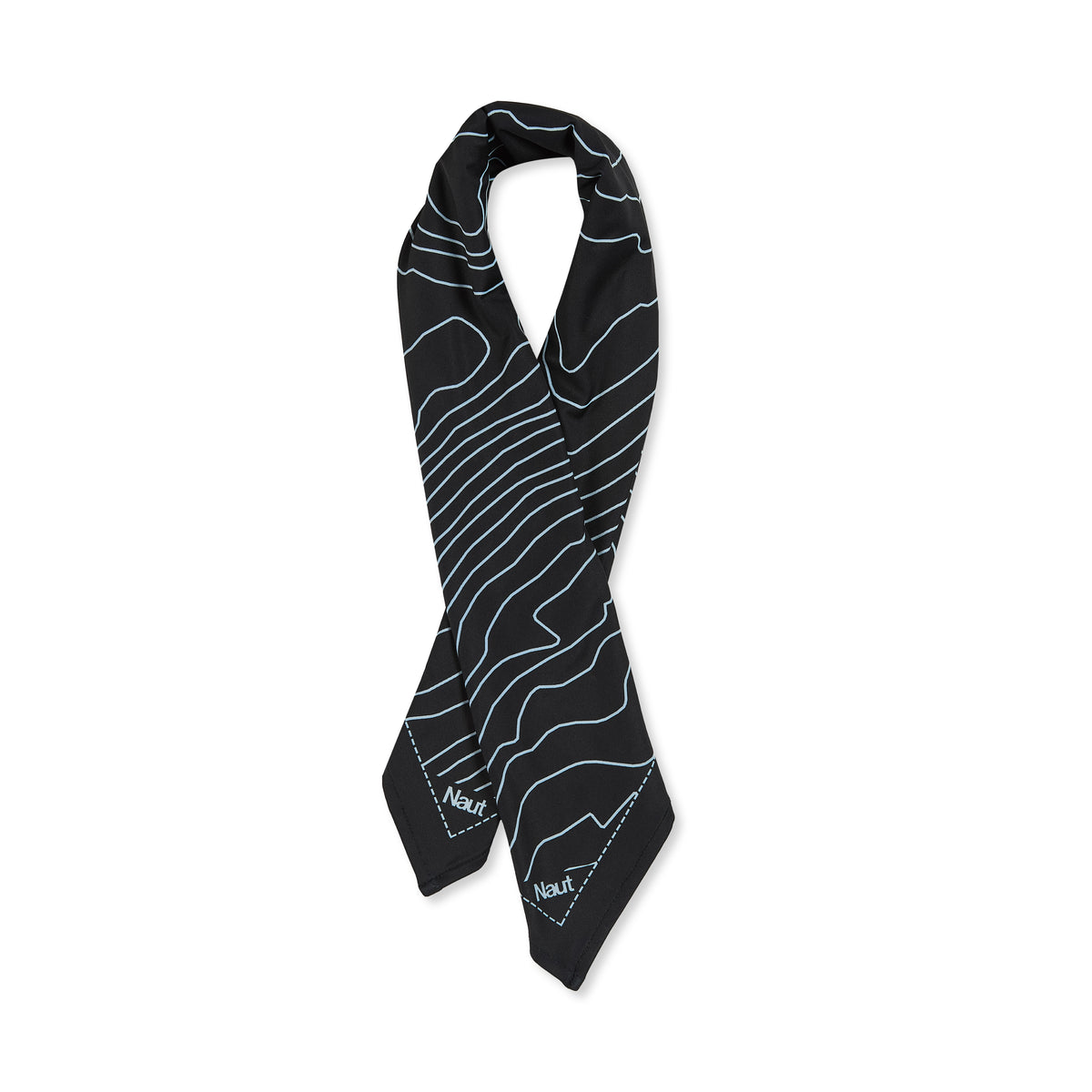 Black & White 02 | Naut Puigmal running bandana, flat lay