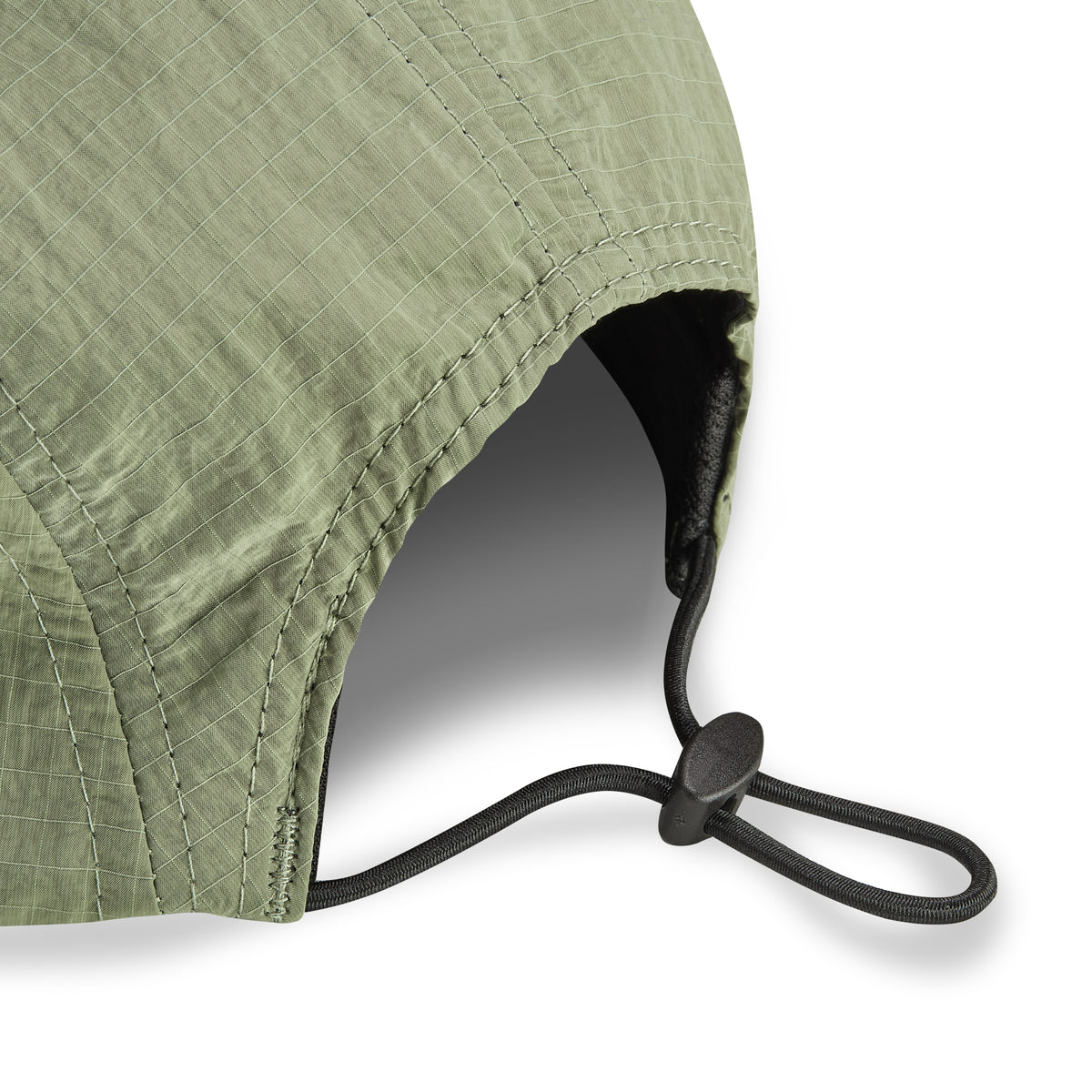Dusty Olive 02 | Naut ripstop 5-panel running cap, back view